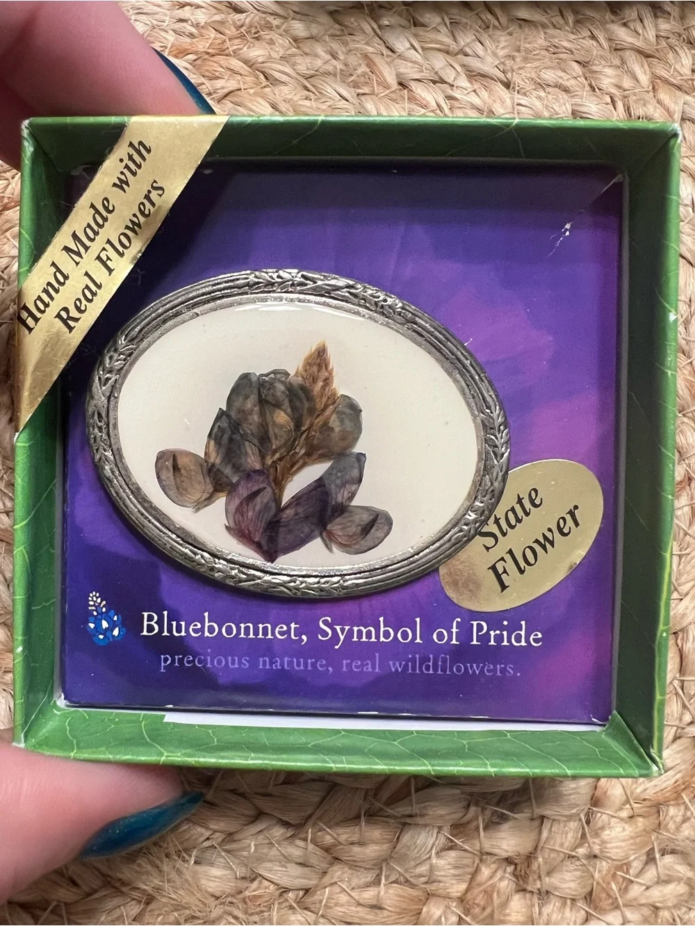 Wildflower Green and Yellow Jewelry Box Design